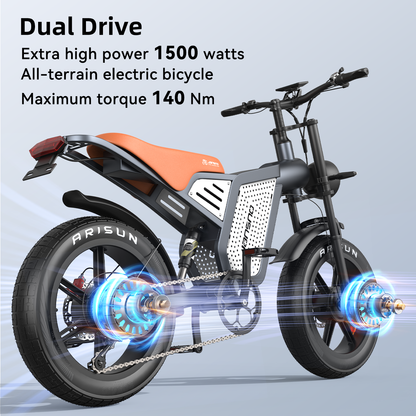 Maisonn RYDEQ™ JX60G Electric Bike Dual Motor All-Wheel Drive