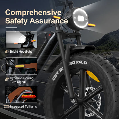 Maison RYDEQ™ JX50 — Fat Tire E-Bike (48V 17Ah, NFC Display)