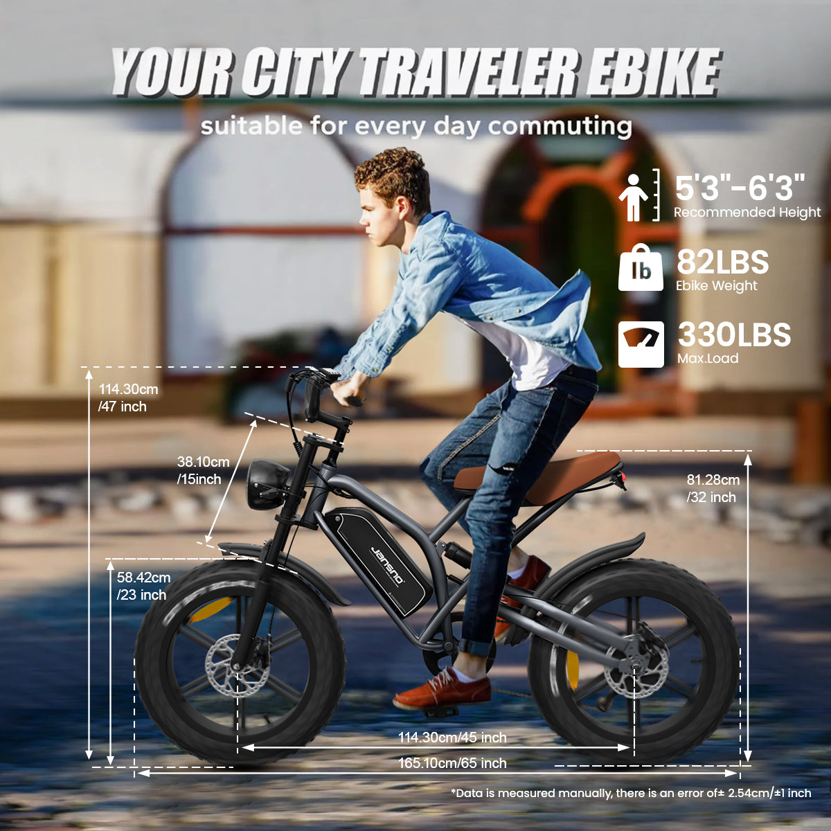Maison RYDEQ™ JX50 — Fat Tire E-Bike (48V 17Ah, NFC Display)