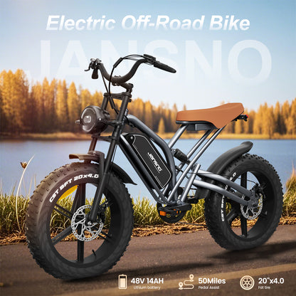 Maison RYDEQ™ JX50 — Fat Tire E-Bike (48V 17Ah, NFC Display)