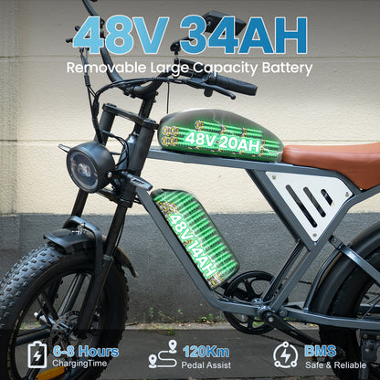 Maison RYDEQ™ JX70 Electric Bike – Long Range Dual Battery Bicycle
